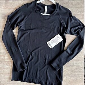 NEW Lululemon Swiftly Tech Long-Sleeve Shirt 2.0 Black Size 10